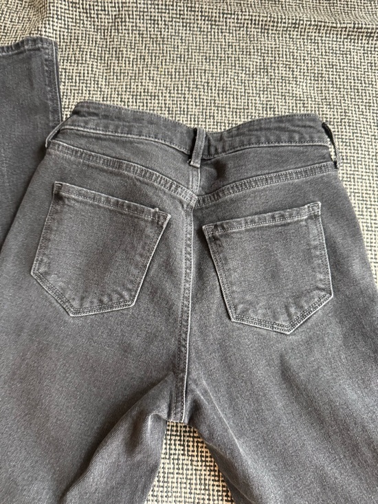 Old Navy Women's Charcoal Straight-Leg Jeans - Picture 4 of 5